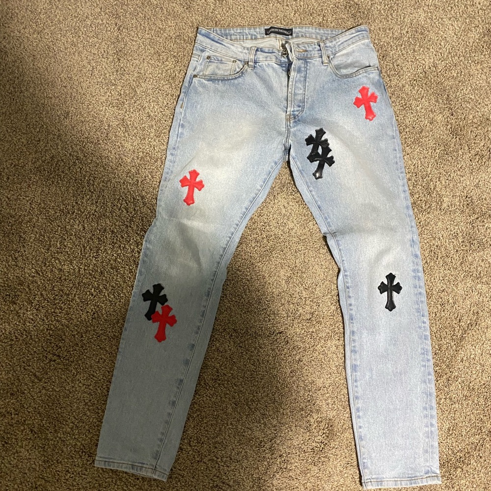Chrome Hearts Jeans. Could work for M/F